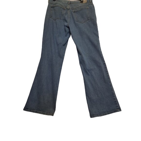 Vtg.90s Y2K Navi XL Bootcut Flare Jeans Boho 16-18 USA Funky Lace-Up Denim - Picture 2 of 16